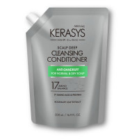 Aekyung Kerasys Hair Clinic Scalp Deep Cleansing Кондиционер для волос Уход за сухой кожей головы 500 мл запасной блок