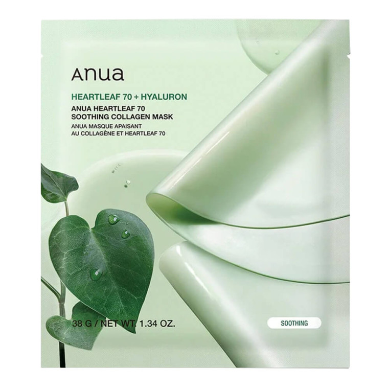Anua Heartleaf 70 Soothing Collagen Mask Успокаивающая гидрогелевая маска с хауттюйнией