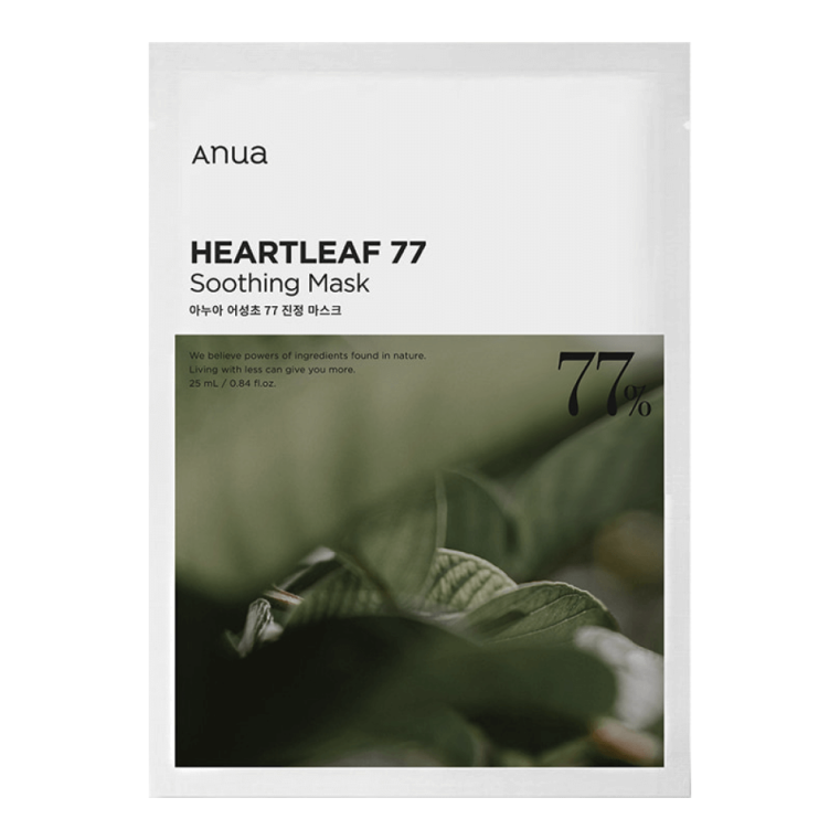 Anua Heartleaf 77% Soothing Sheet Mask Успокаивающая тканевая маска на основе хауттюйнии