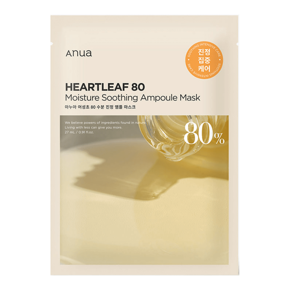 Anua Heartleaf 80% Moisture Soothing Ampoule Mask Увлажняющая ампульная маска с хауттюйнией Anua Heartleaf 80% Moisture Soothing Ampoule Mask Увлажняющая ампульная маска с хауттюйнией
