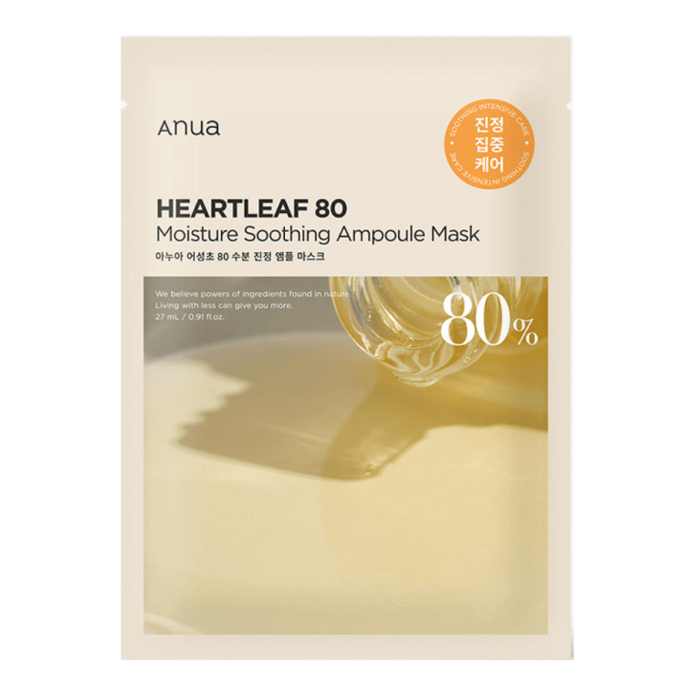 Anua Heartleaf 80% Moisture Soothing Ampoule Mask Увлажняющая ампульная маска с хауттюйнией