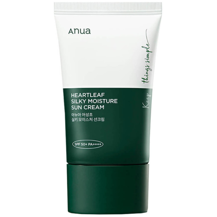 Anua Heartleaf Silky Moisture Sun Cream Успокаивающий солнцезащитный крем с хауттюйнией SPF50+PA++++