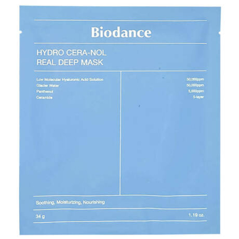Biodance Hydro Cera-Nol Real Deep Mask Ночная гидрогелевая маска с церамидами против сухости