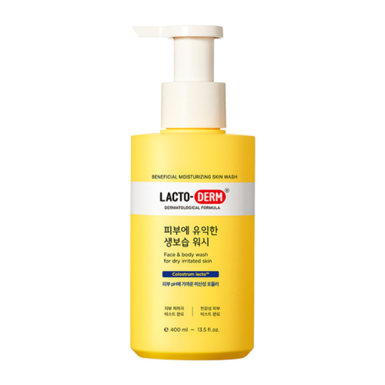 CKD LACTODERM Beneficial Moisturizing Skin Wash Универсальное очищающее средство для лица и тела, 400мл
