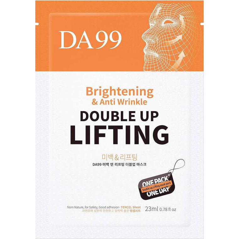 DA99 Brightening & Lifting Double Up Mask омолаживающая тканевая маска с хитозаном