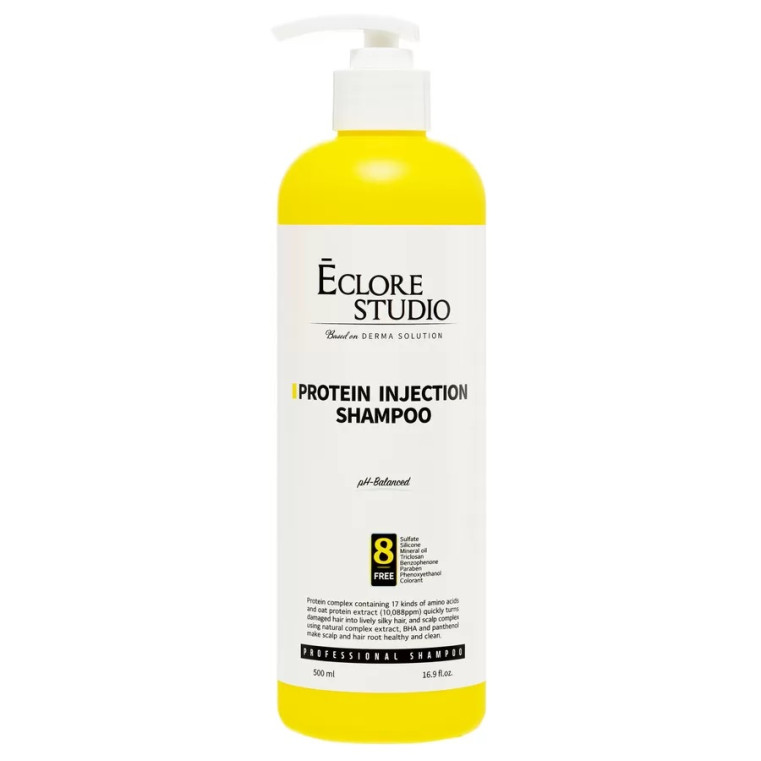 Eclore Studio Protein Injection Shampoo Шампунь для волос протеиновый без сульфатов и силиконов, 500мл