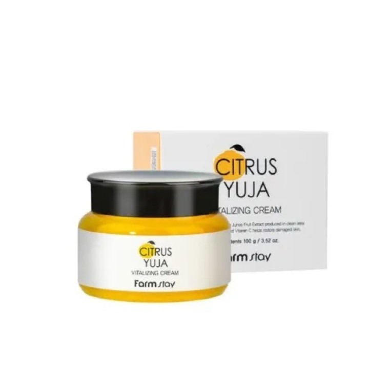 FarmStay Citrus Yuja Vitalizing Cream Крем для выравнивания тона с цитрусом