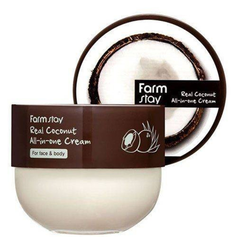 FarmStay Real Coconut All-In-One Cream Многофункциональный крем для кожи лица и тела с экстрактом кокоса