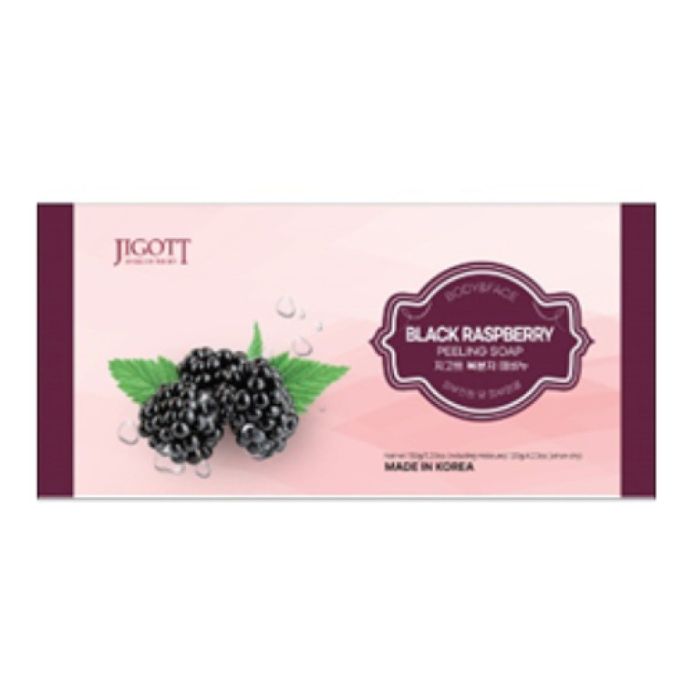 Jigott Black Raspberry Scrub Soap Мыло-скраб с экстрактом ежевики