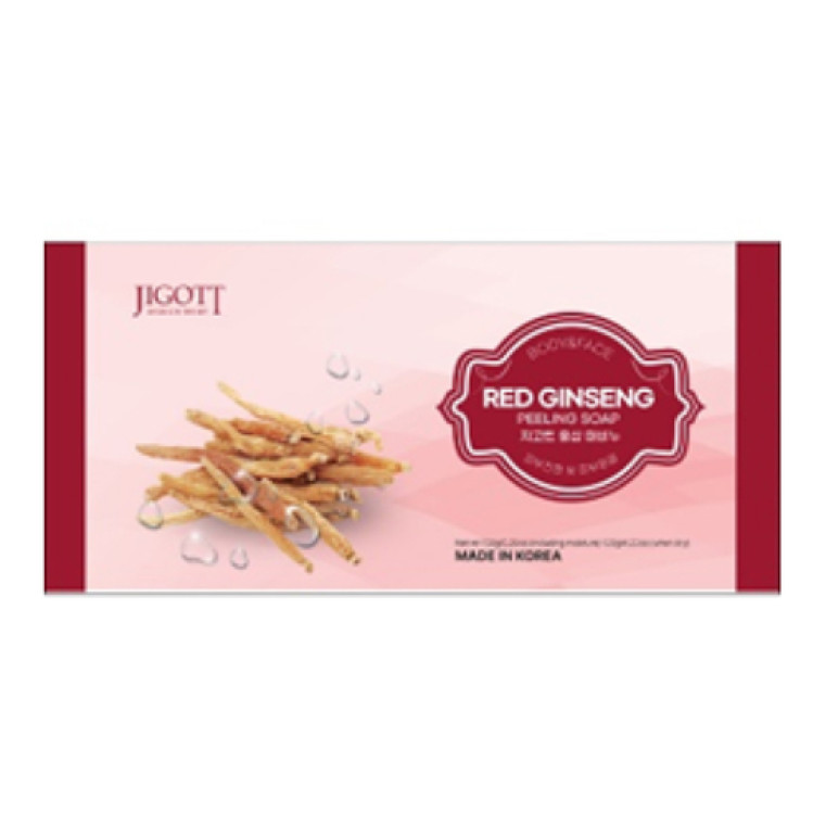 Jigott Red Ginseng Scrub Soap Мыло-скраб с экстрактом красного женьшеня