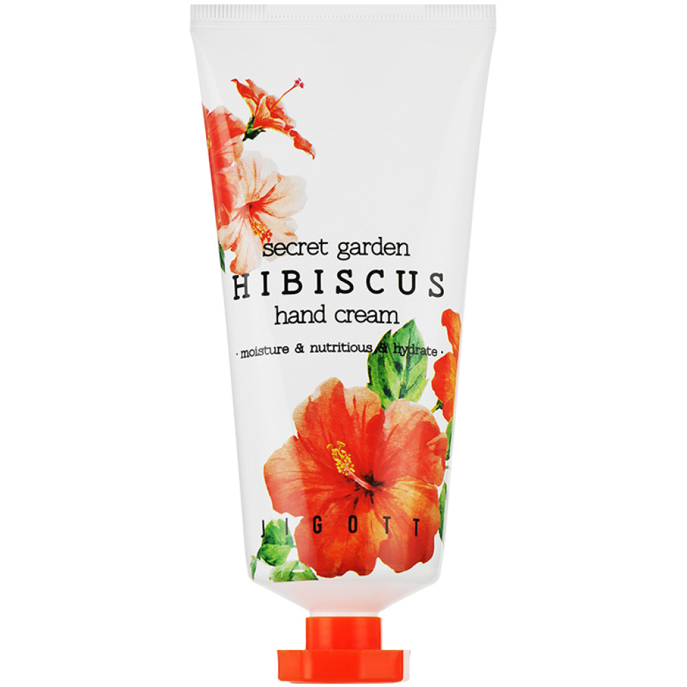 Jigott Secret Garden Hibiscus Hand Cream Крем для рук с экстрактом гибискуса