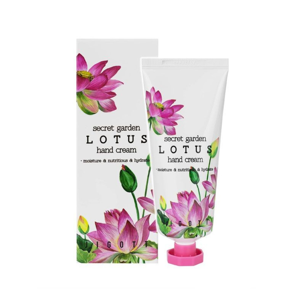 Jigott Secret Garden Lotus Hand Cream Крем для рук с экстрактом лотоса