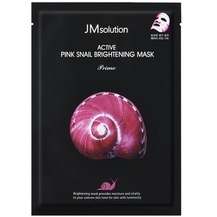 JM Solution Active Pink Snail Brightening Mask Prime Ультратонкая маска с муцином улитки