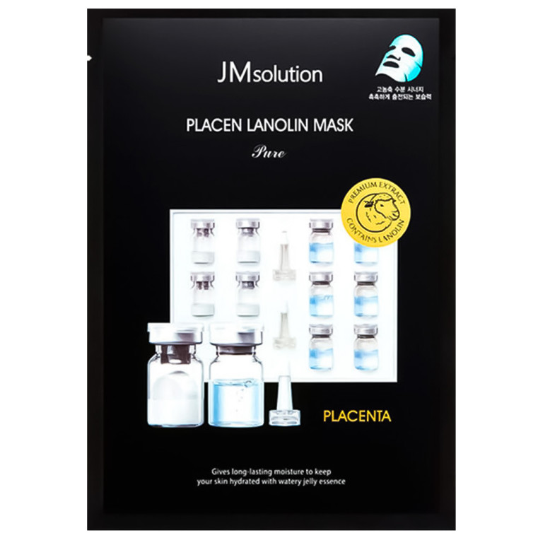 JM Solution Placen Lanolin Mask Pure Плацентарная тканевая маска с ланолином