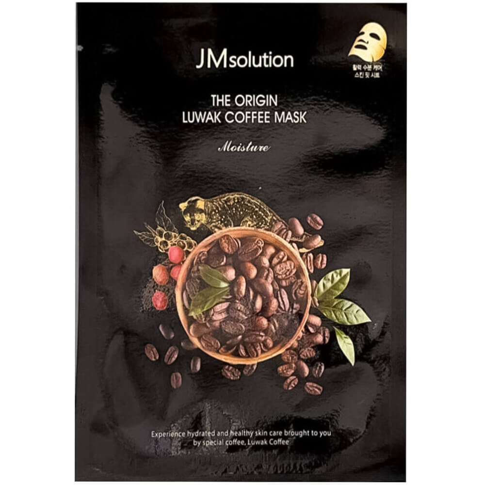 JM Solution The Origin Luwak Coffee Mask Тонизирующая тканевая маска с кофеином и копи-лувак