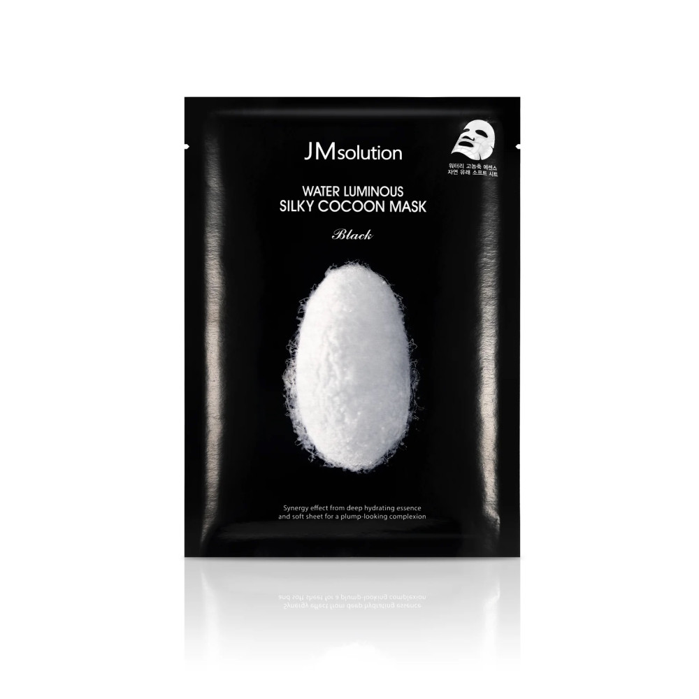 JM Solution Water Luminous Silky Cocoon Mask Black Маска для упругости кожи с протеинами шелка