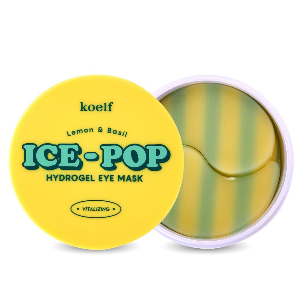 KOELF Lemon & Basil Ice-Pop Hydrogel Eye Mask Гидрогелевые патчи для глаз с лимоном и базиликом