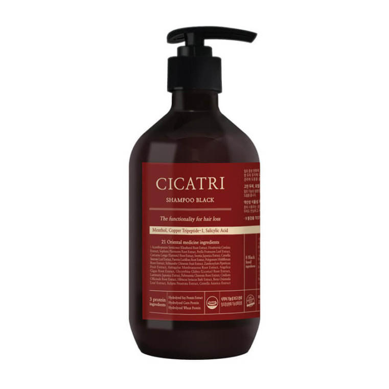 1004 Laboratory CICATRI Shampoo Black Пептидный шампунь против выпадения волос