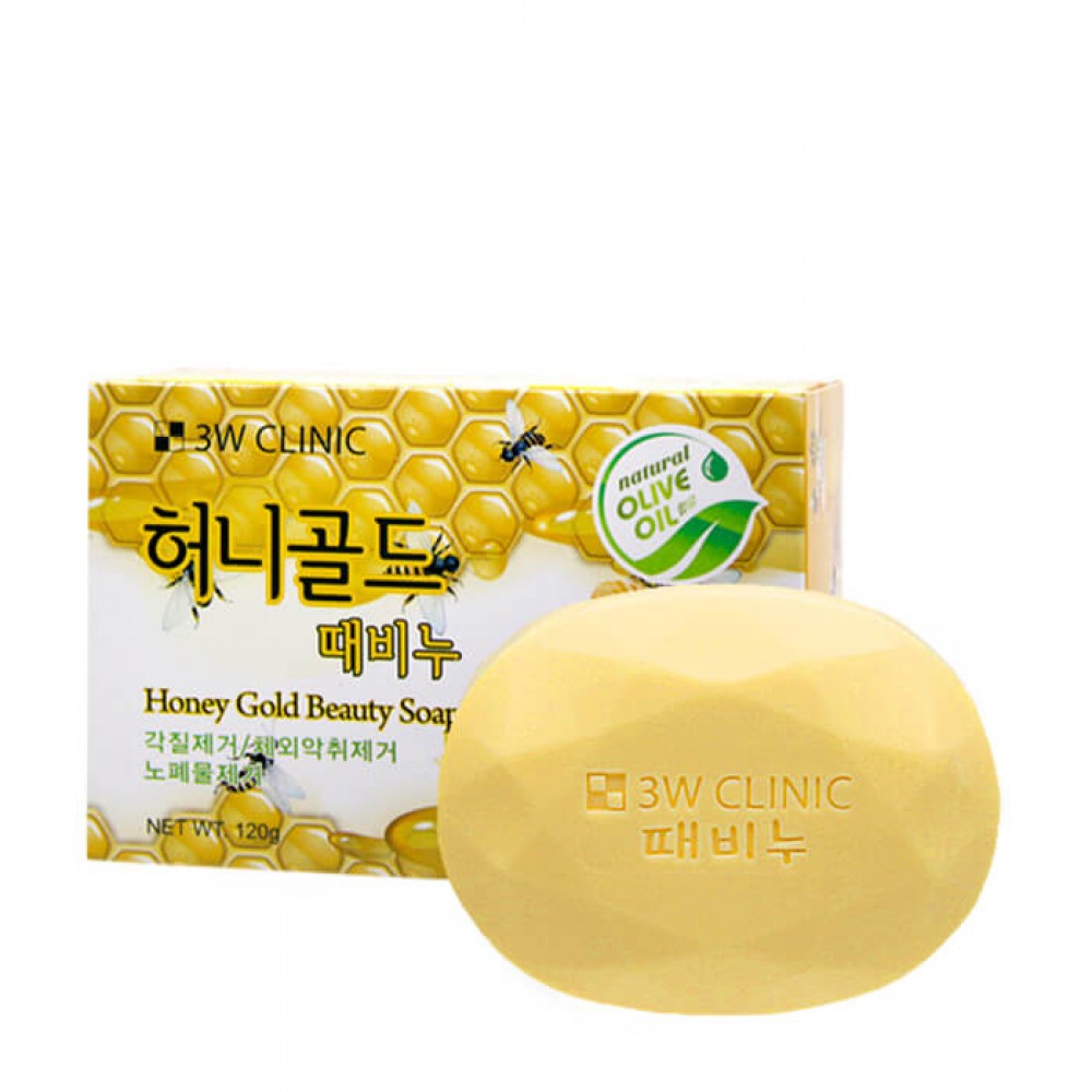 3W Clinic Honey Gold Beauty Soap Мыло с медом