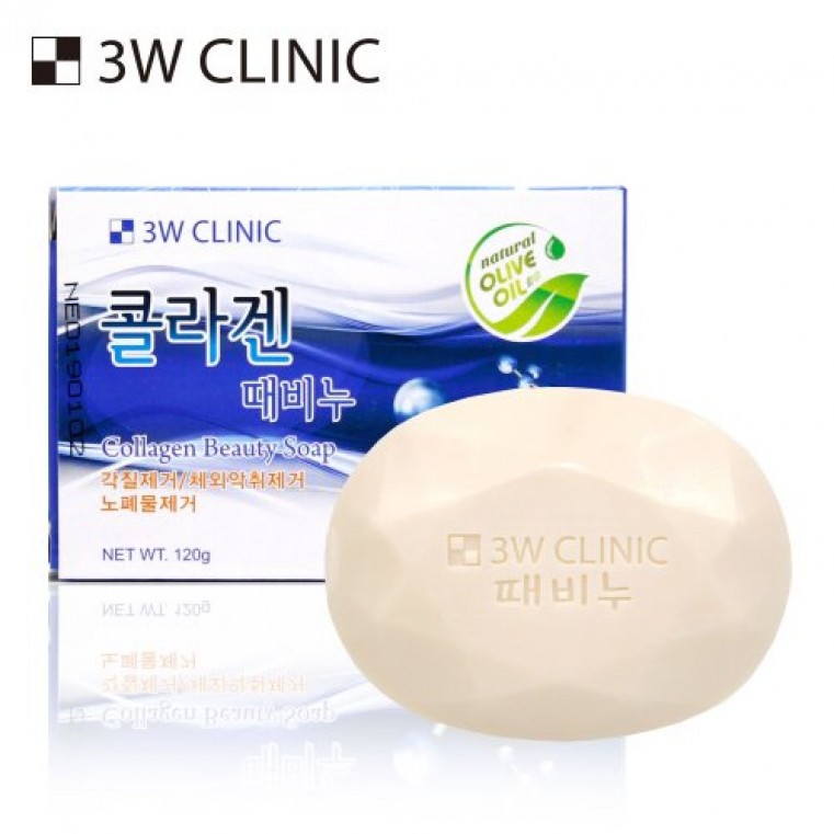 3W Clinic Collagen Beauty Soap Мыло с Коллагеном 
