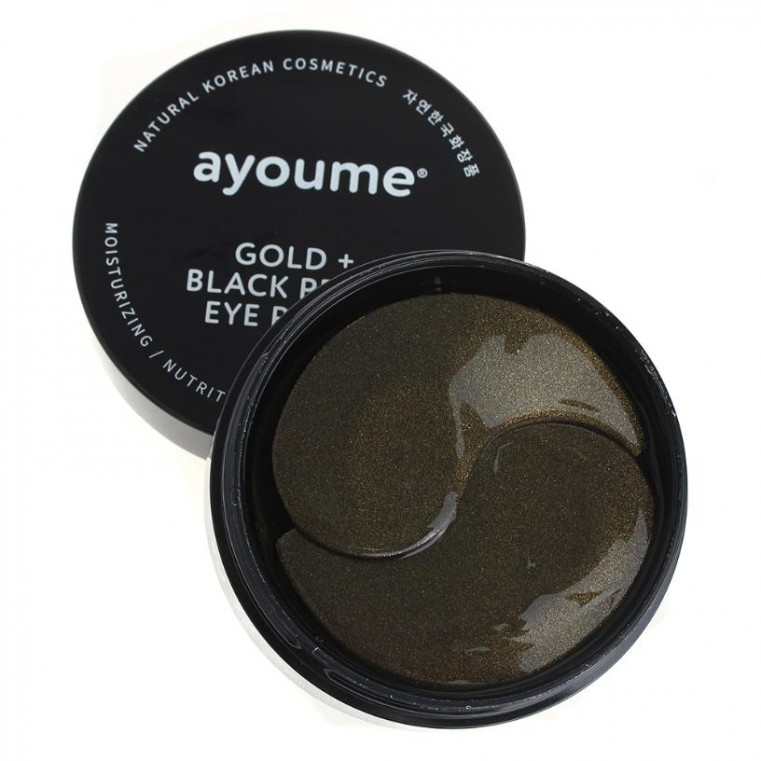 Ayoume Gold + Black Pearl Eye Patch Патчи с золотом и черным жемчугом