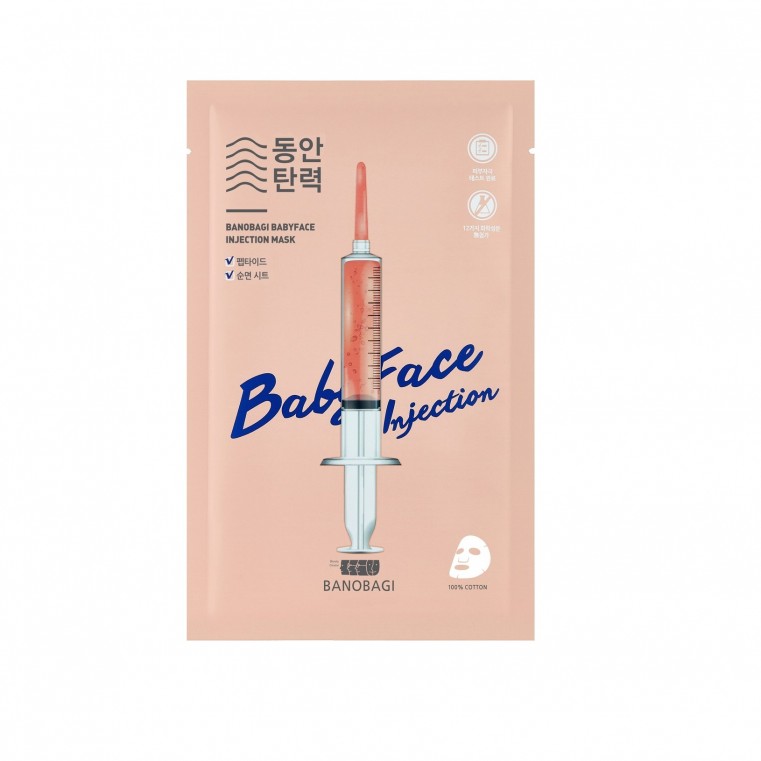 BanoBagi Baby Face Injection Mask Маска тканевая омолаживающая маска "Детское Лицо"