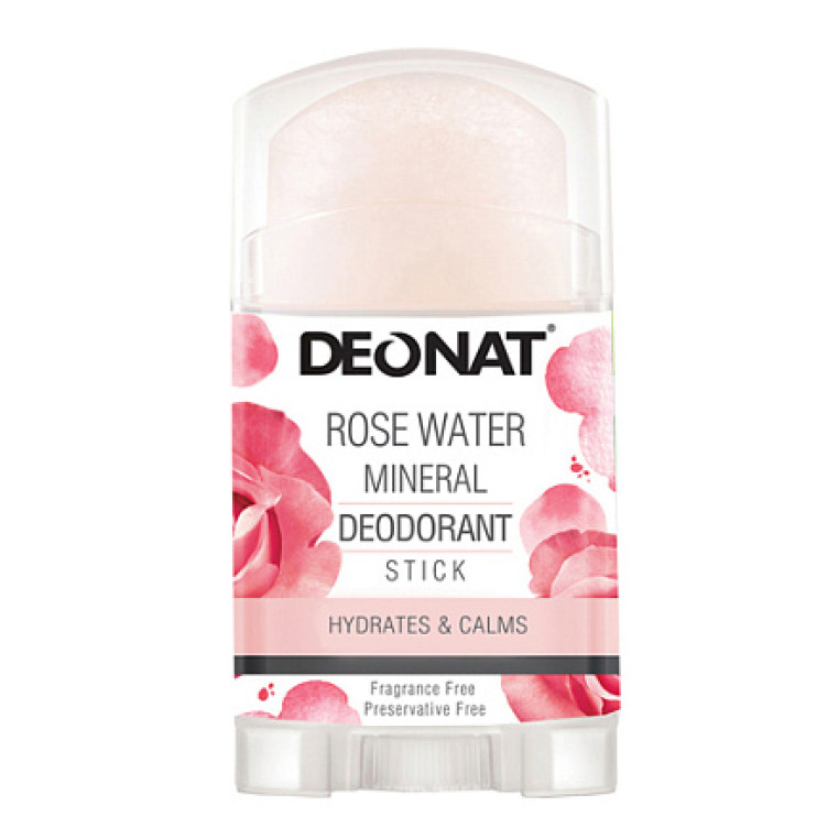 Deonat Natural Protection Mineral Deodorant Stick Дезодорант-кристалл для тела "Калиевый" с розовой водой