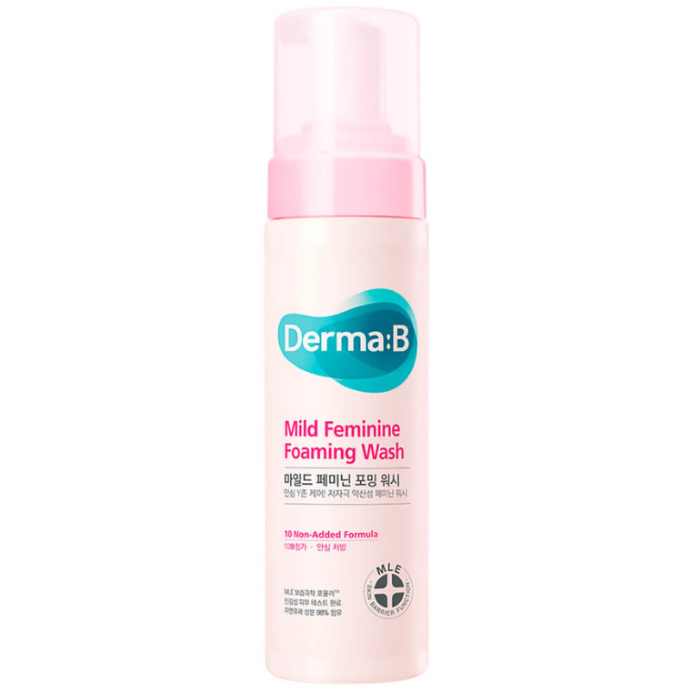 Derma:B Mild Feminine Foaming Wash Слабокислотная очищающая пенка для интимной гигиены