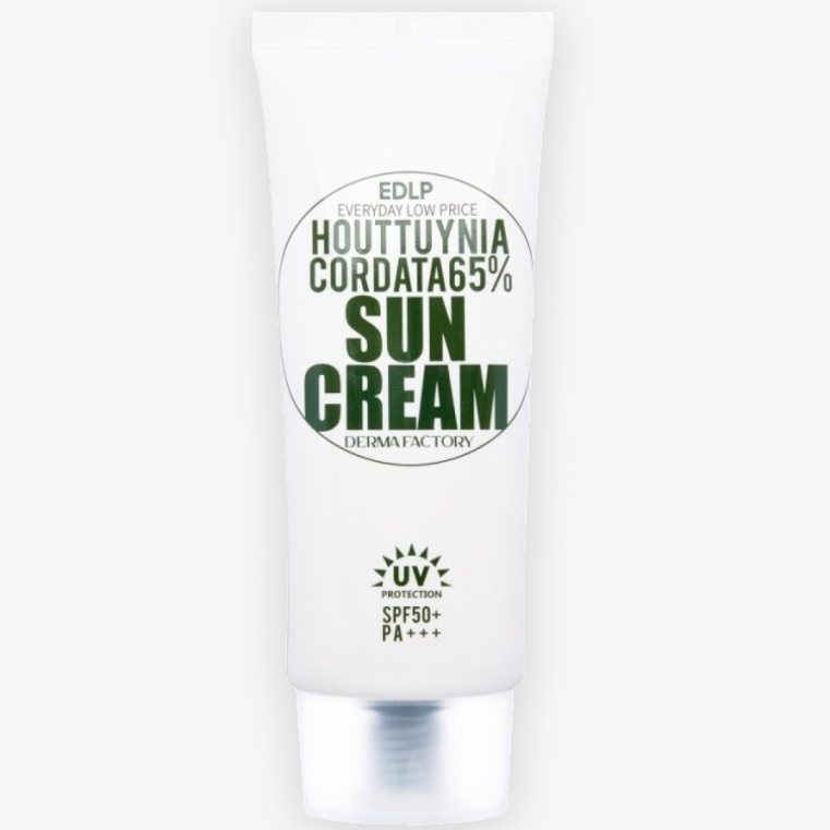 Derma Factory Houttuynia Cordata 65% Sun Cream Крем солнцезащитный с экстрактом хауттюйнии