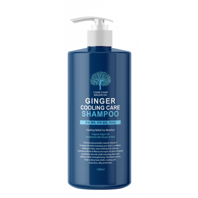 Evas Char Char Argan Oil Ginger Cooling Care Shampoo Охлаждающий шампунь с экстрактом мяты и имбиря