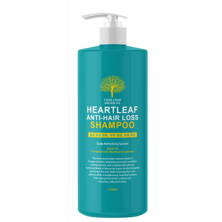 Evas Char Char Heartleaf Anti-Hair Loss Shampoo Успокаивающий и укрепляющий шампунь против выпадения волос