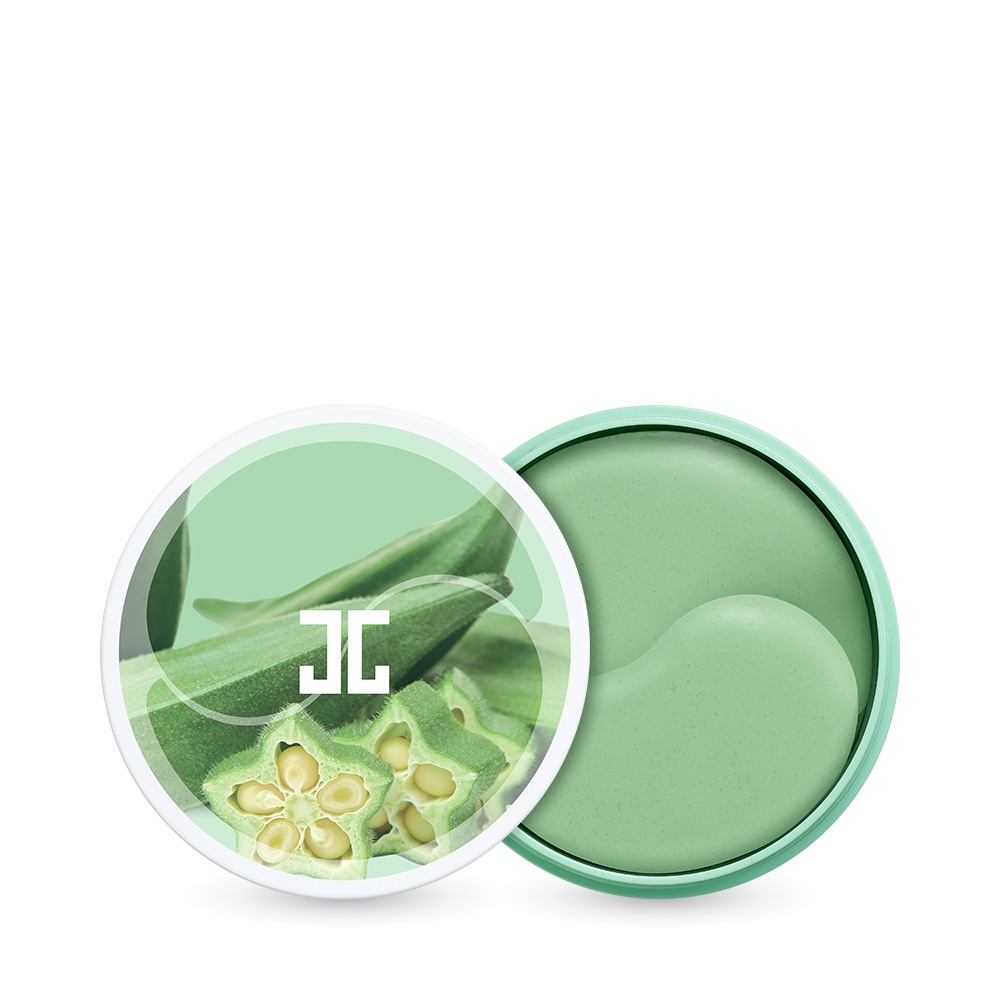 JayJun Okra Green Eye Gel Patch Укрепляющие гидрогелевые патчи с экстрактом плодов окры