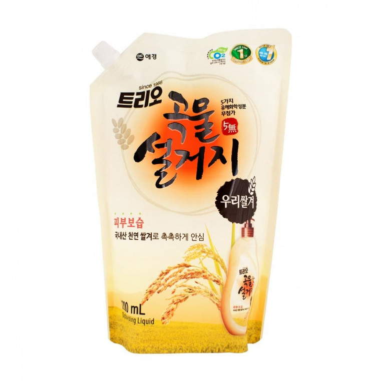 Aekyung Trio Rice Bran Dishwashing Detergent Средство для мытья посуды рисовые отруби