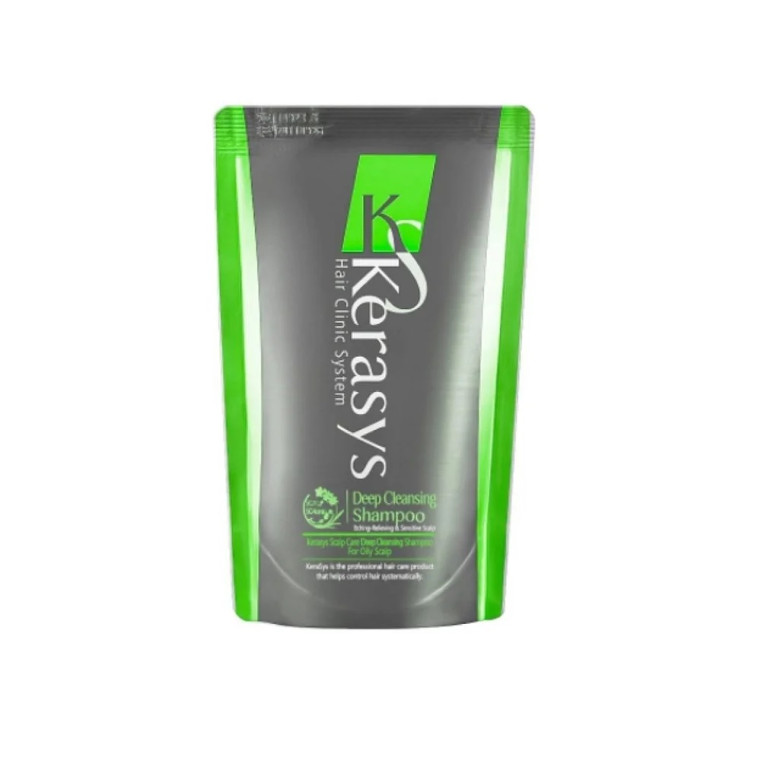 KeraSys Deep Cleansing Scalp Scaling Shampoo Шампунь с освежающим эффектом для ухода за жирной кожей головы, рефил 500мл 