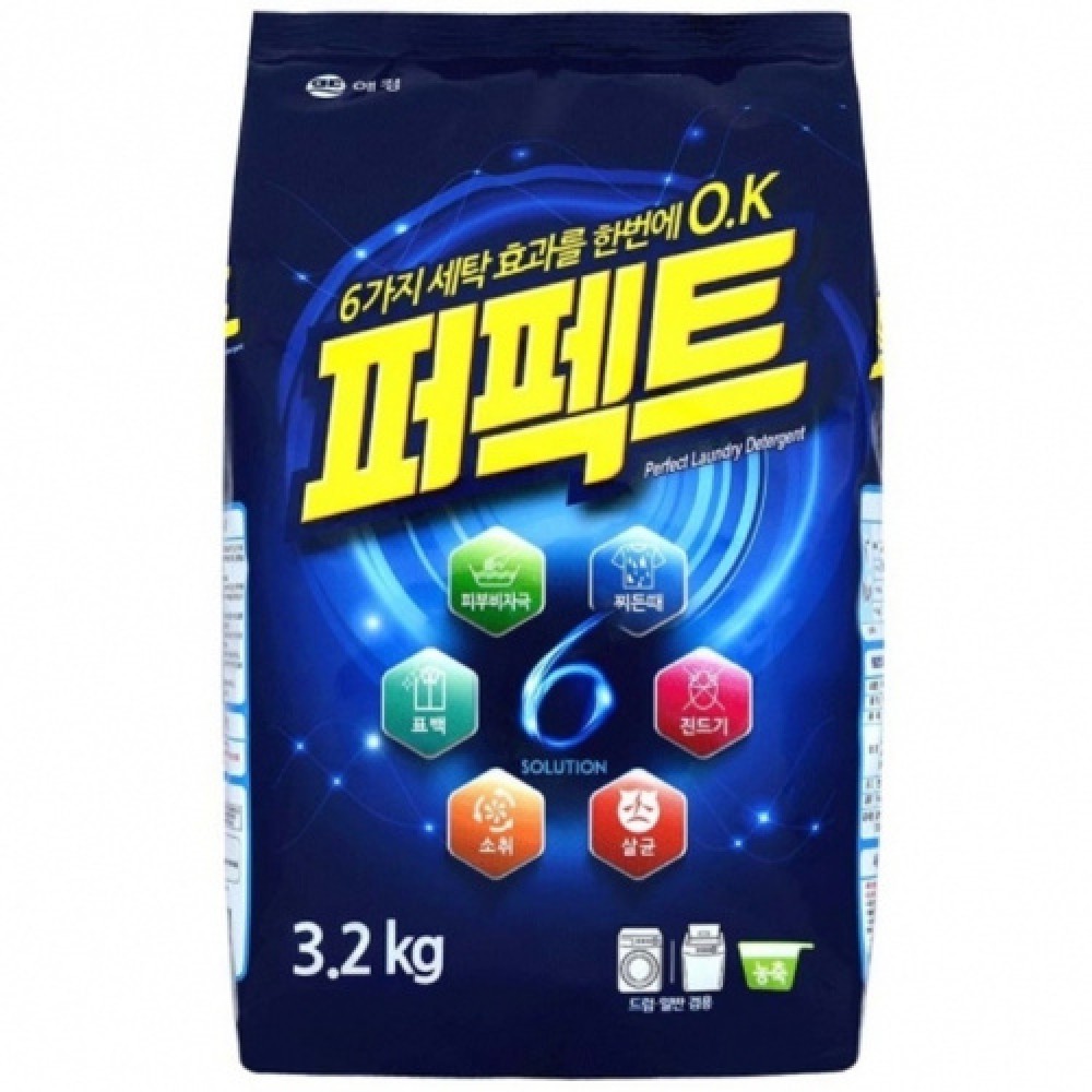 Aekyung Kerasys Perfect Multi Solution Стиральный порошок с кислородным отбеливателем, 3.2 кг