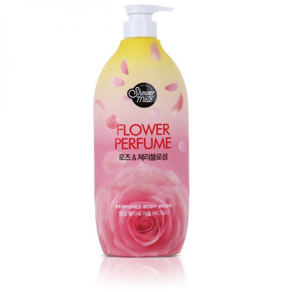 KeraSys  Shower Mate Pink Flower Perfumed Body Wash Rose And Cherry Blossom Гель для душа с розой и вишнёвыми цветами