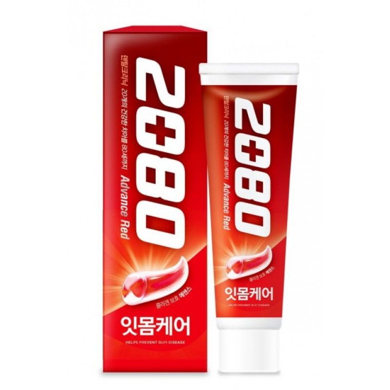 Aekyung Dental Clinic 2080 Advance Red Tooth Paste Зубная паста Эдванс Защита от образования налета