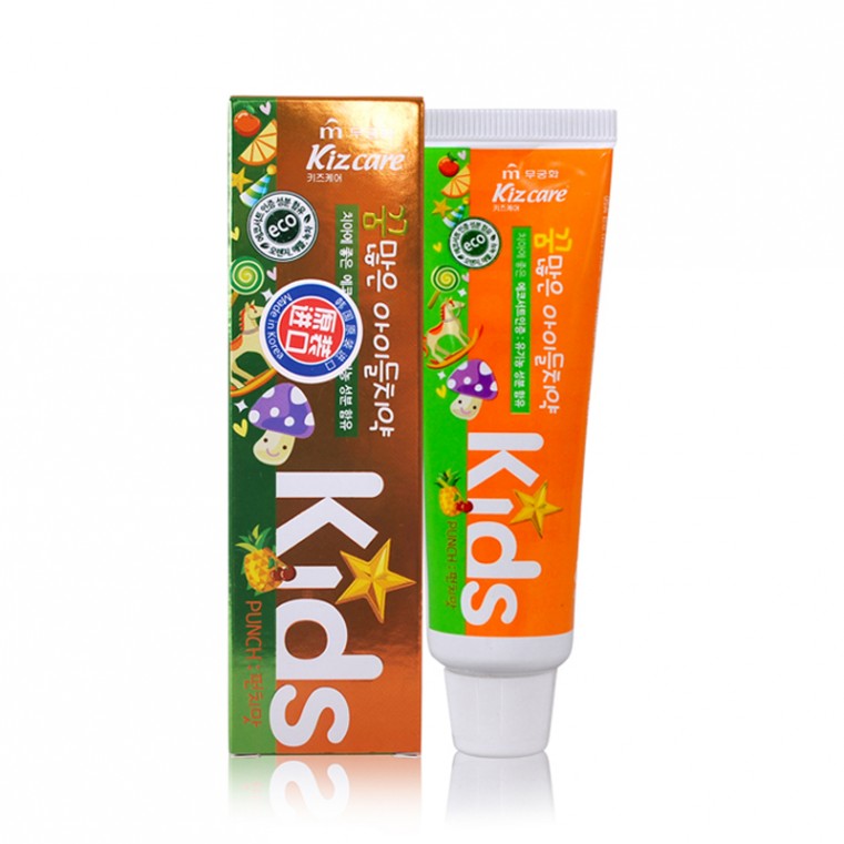 Kizcare Kids Детская гелевая зубная паста с ярким тропическим вкусом с 2л