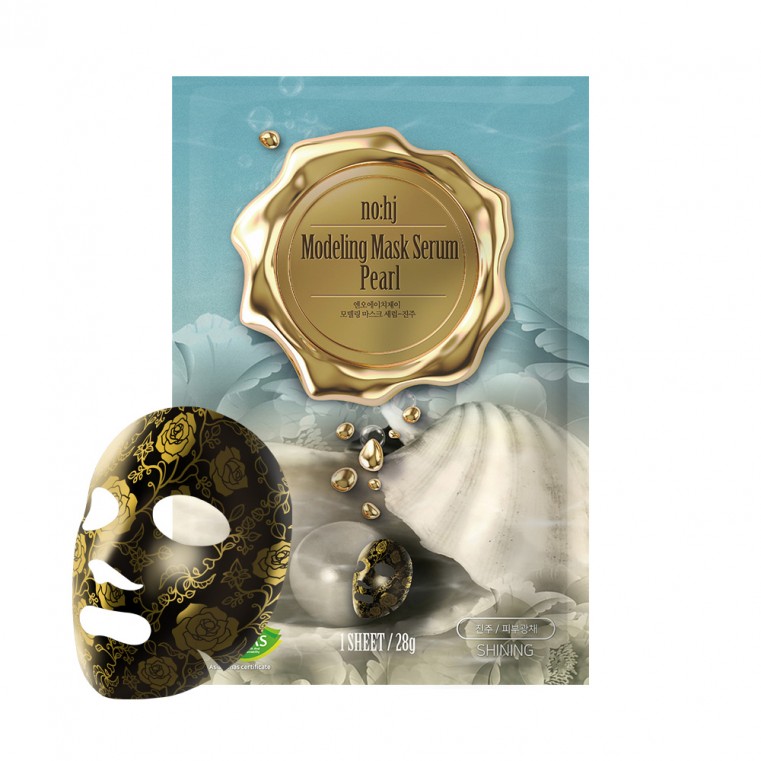 NO:HJ Pearl modelling foil Mask Маска фольгированная с жемчугом