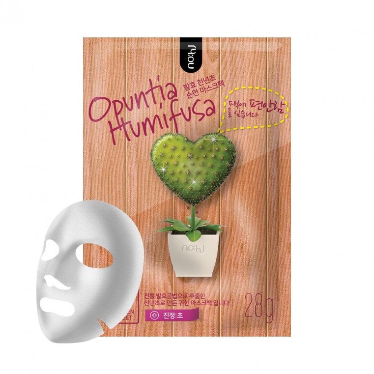 NO:HJ Opuntia Humifusa Mask Pack (Relax) Маска тканевая успокаивающая с экстрактом опунции