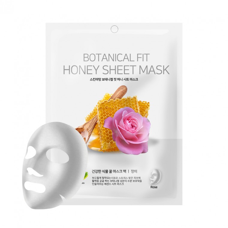 NO:hJ Skinmaman Botanical Fit Honey Sheet Mask Rose Питательная, увлажняющая маска с мёдом и розой
