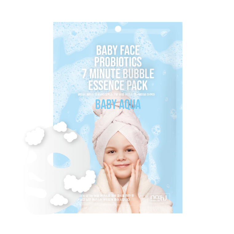 NO:HJ Baby Face Probiotics 7 Minute Bubble Essence Pack Baby Aqua Пузырьковая маска с пробиотиками увлажняющая
