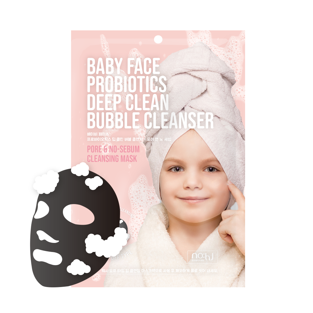 NO:HJ Baby Face Probiotics Deep Clean Bubble Cleanser Pore & No-Sebum Очищающая пузырьковая маска с пробиотиками для глубокого очищения