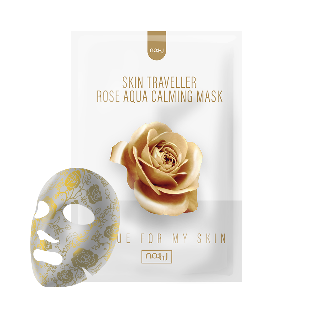 NO:hJ Skin Traveller Rose Aqua Calming Mask Увлажняющая успокаивающая маска с экстрактом розы