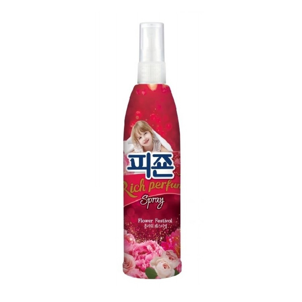 Pigeon Rich Perfume Spray Flower Festiva  Парфюмированный спрей-кондиционер аромат малины, пиона, розовых цветов, 200ml