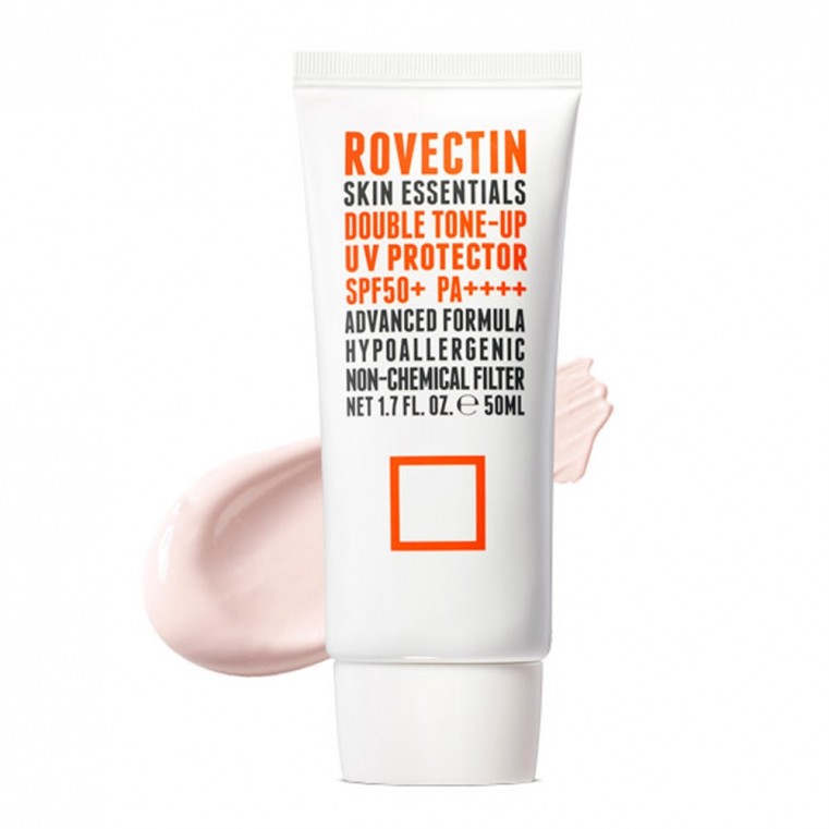 Rovectin Skin Essentials Double Tone-up UV Protector Ультралегкий крем для чувствительной кожи с выравнивающим эффектом SPF50+ PA++++