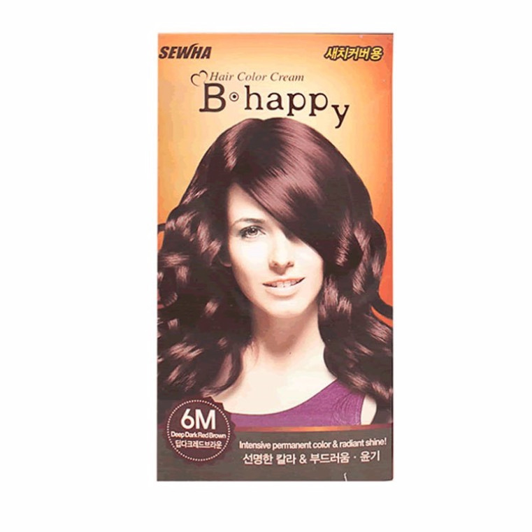 Sewha B-Happy Крем-краска для волос (Глубокий темно-красный шатен) 6M