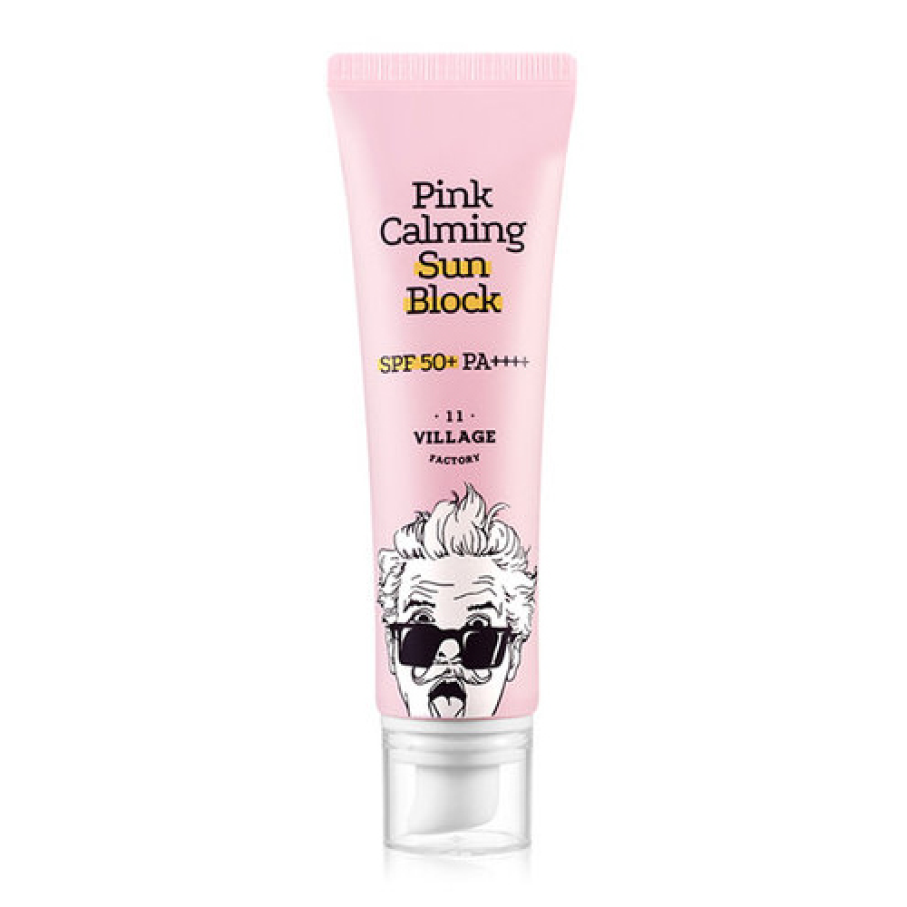 Pink Calming Sun Block Успокаивающий солнцезащитный крем SPF50+ PA++++