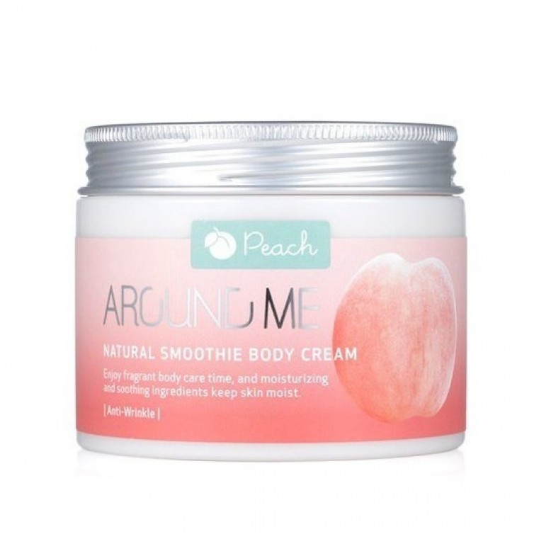 Welcos Around Me Natural Body Smoothie Cream Peach Крем-смузи для тела с экстрактом персика