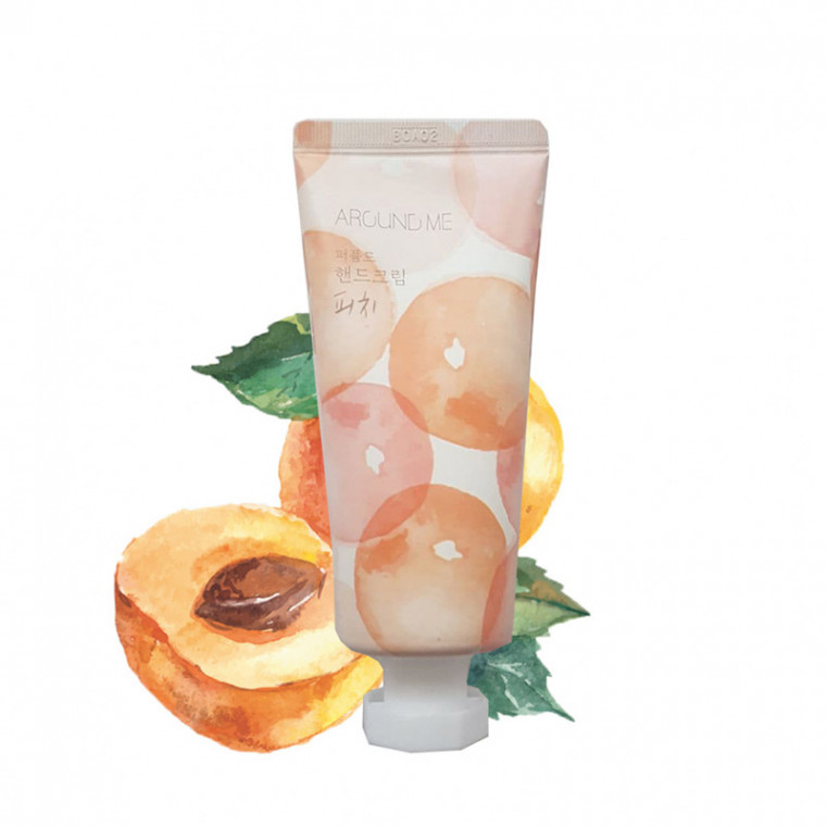 WELCOS Around Me Perfumed Hand Cream Peach Парфюмированный крем для рук с персиком